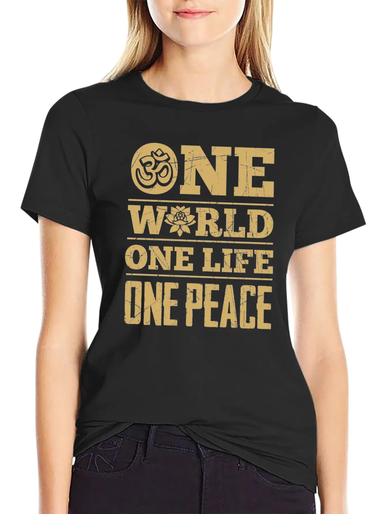 Hinduism World Life Peace Lotus Zen Cool Gift Unisex Casual T-Shirt – Clean Design For Daily Comfort