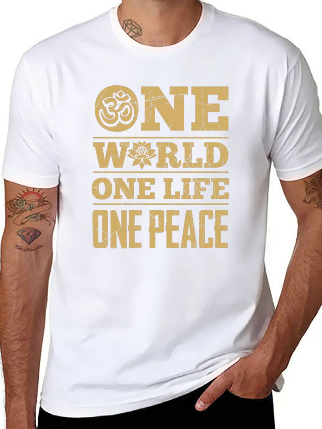 Hinduism World Life Peace Lotus Zen Cool Gift Unisex Casual T-Shirt – Clean Design For Daily Comfort