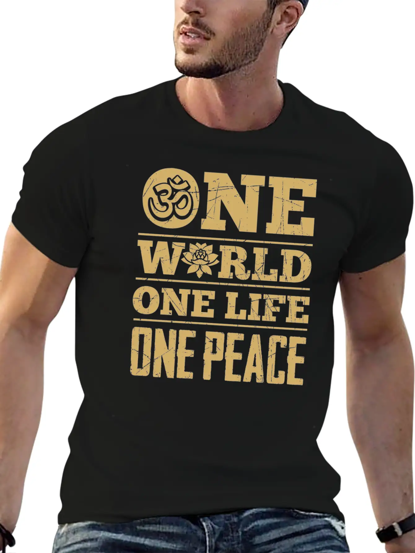 Hinduism World Life Peace Lotus Zen Cool Gift Unisex Casual T-Shirt – Clean Design For Daily Comfort