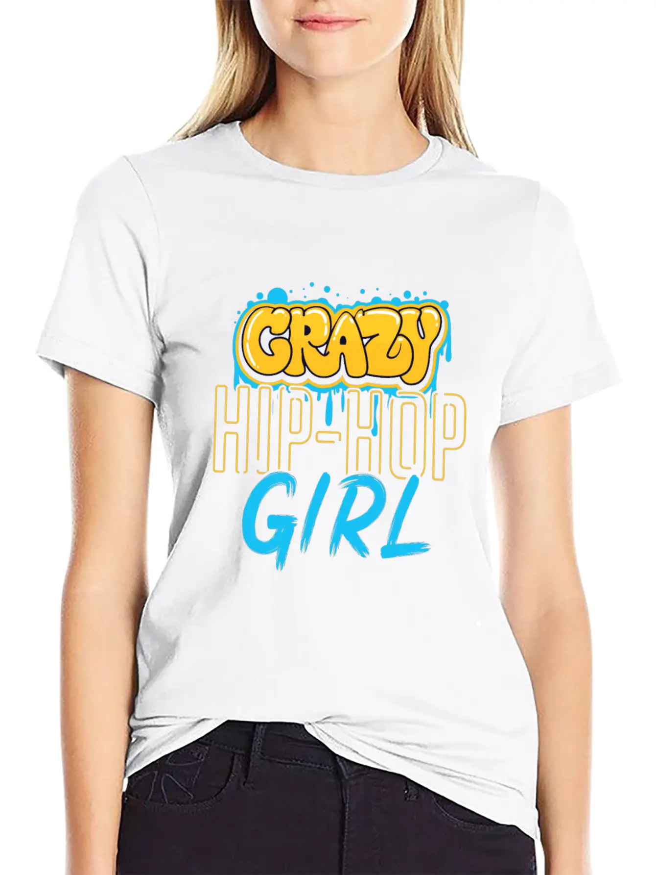 Hip Hop Girls Casual Graphic T-Shirt – Simple And Comfortable Daily Wear