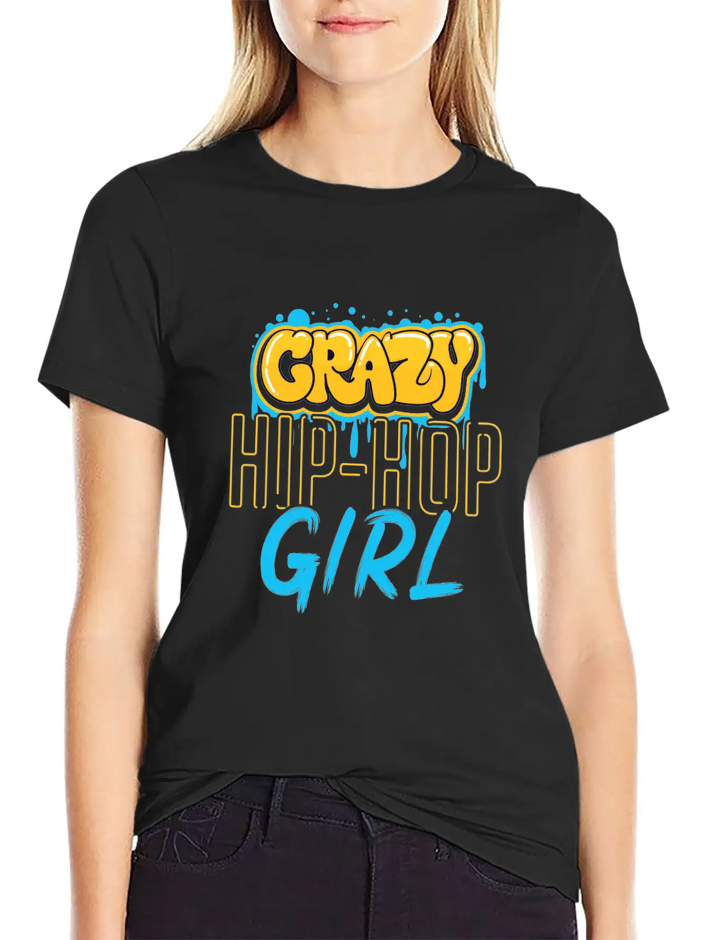 Hip Hop Girls Casual Graphic T-Shirt – Simple And Comfortable Daily Wear