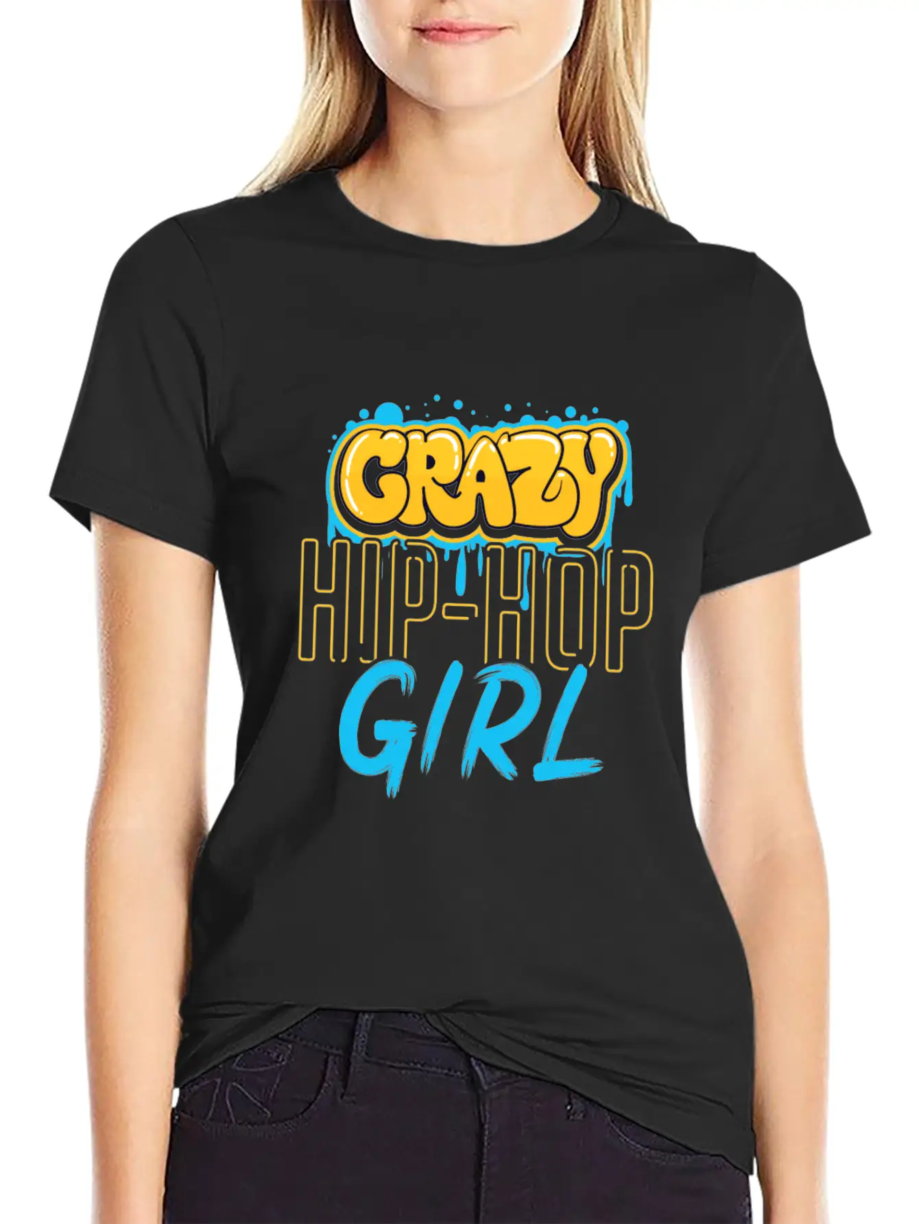 Hip Hop Girls Casual Graphic T-Shirt – Simple And Comfortable Daily Wear