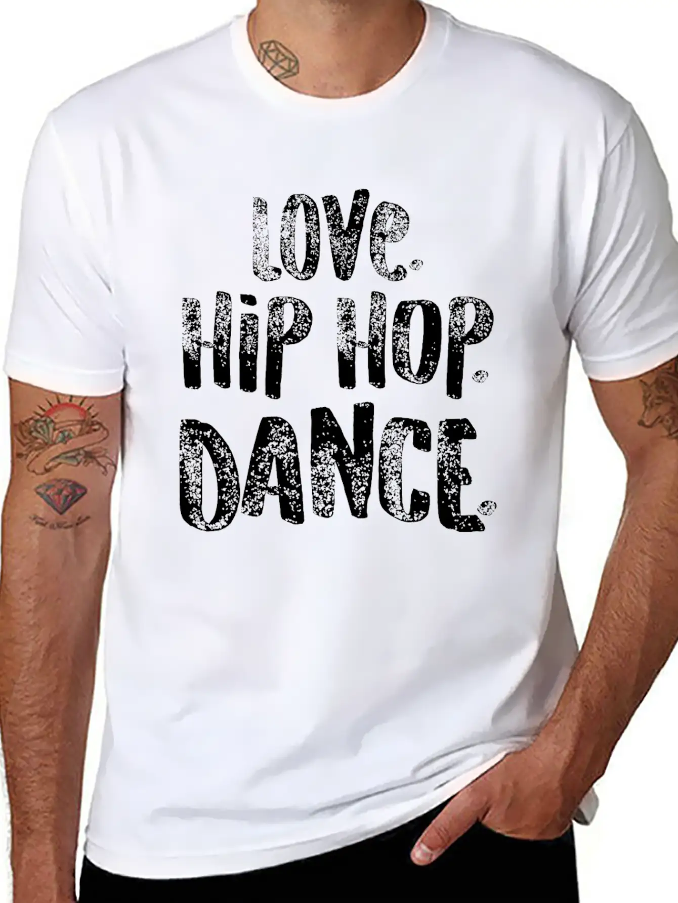 Hip Hop Love Dance White Dancers Gift Light Unisex Casual T-Shirt – Clean Design For Daily Comfort