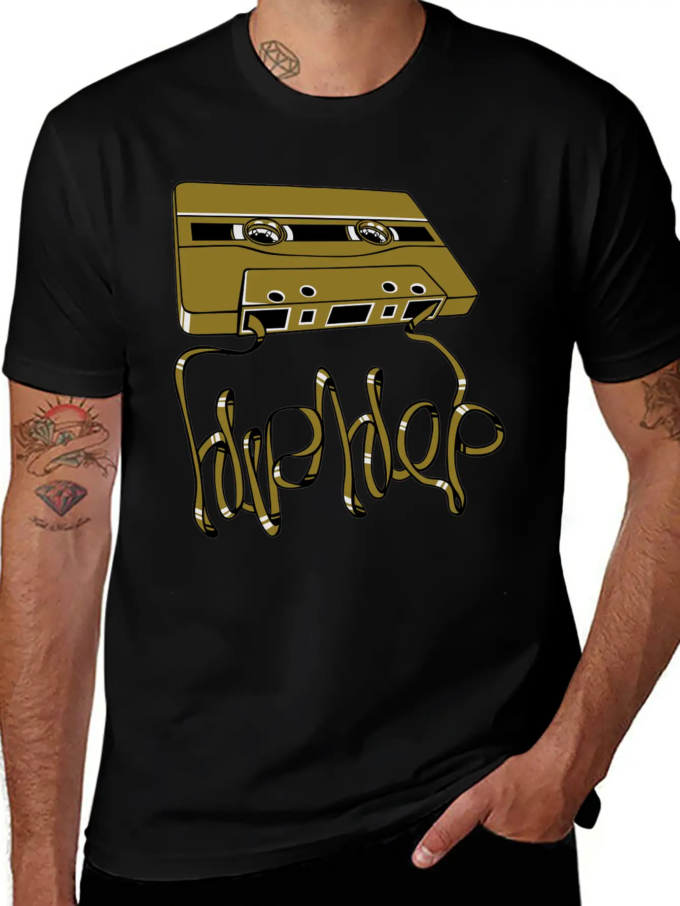 Hip Hop Tape Flex Unisex Short Sleeve Soft Cotton T-Shirt – Casual Everyday Wear