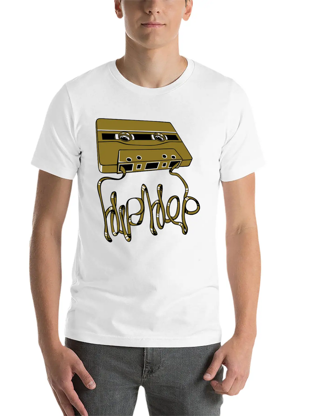 Hip Hop Tape Flex Unisex Short Sleeve Soft Cotton T-Shirt – Casual Everyday Wear