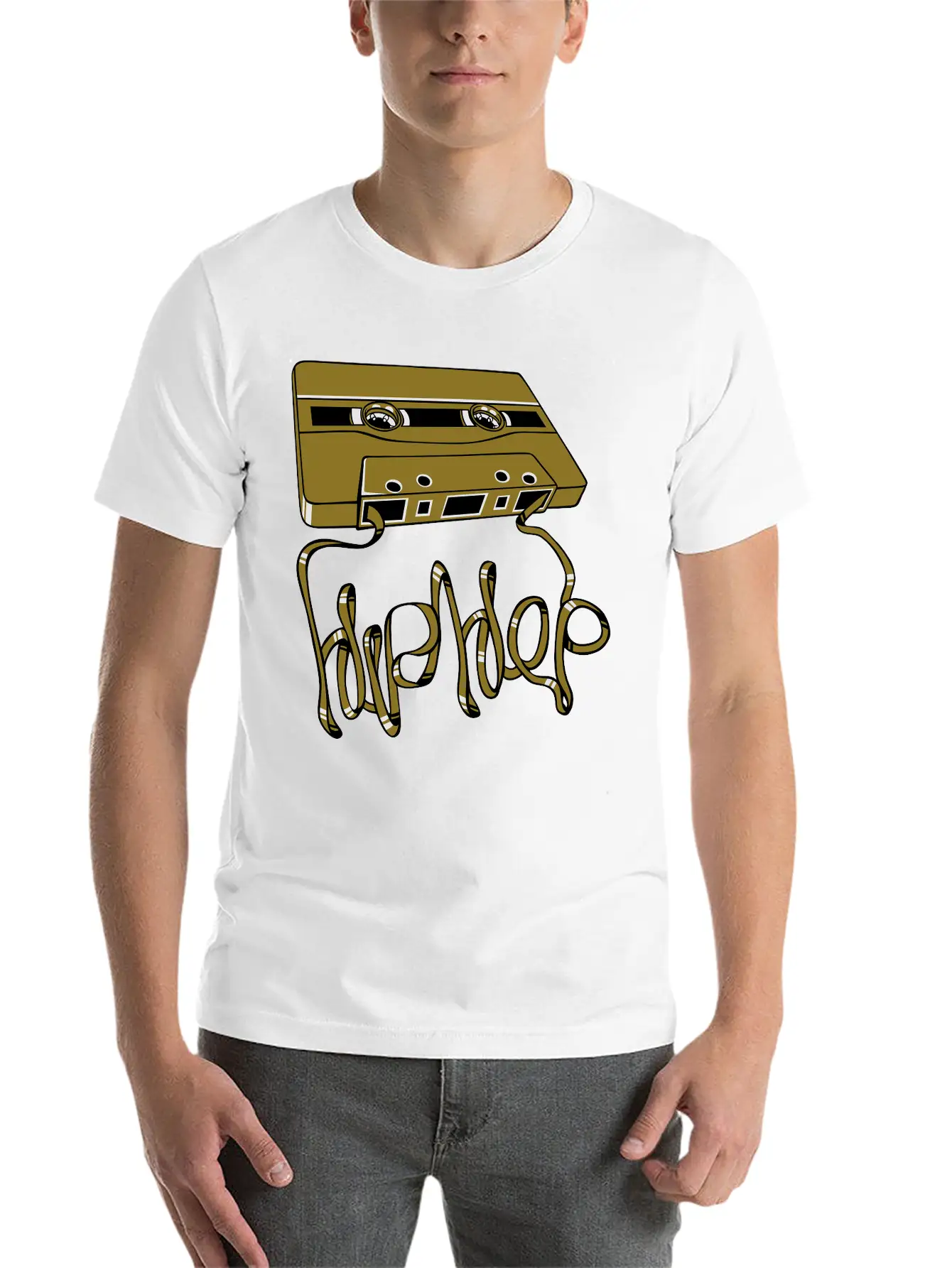Hip Hop Tape Flex Unisex Short Sleeve Soft Cotton T-Shirt – Casual Everyday Wear