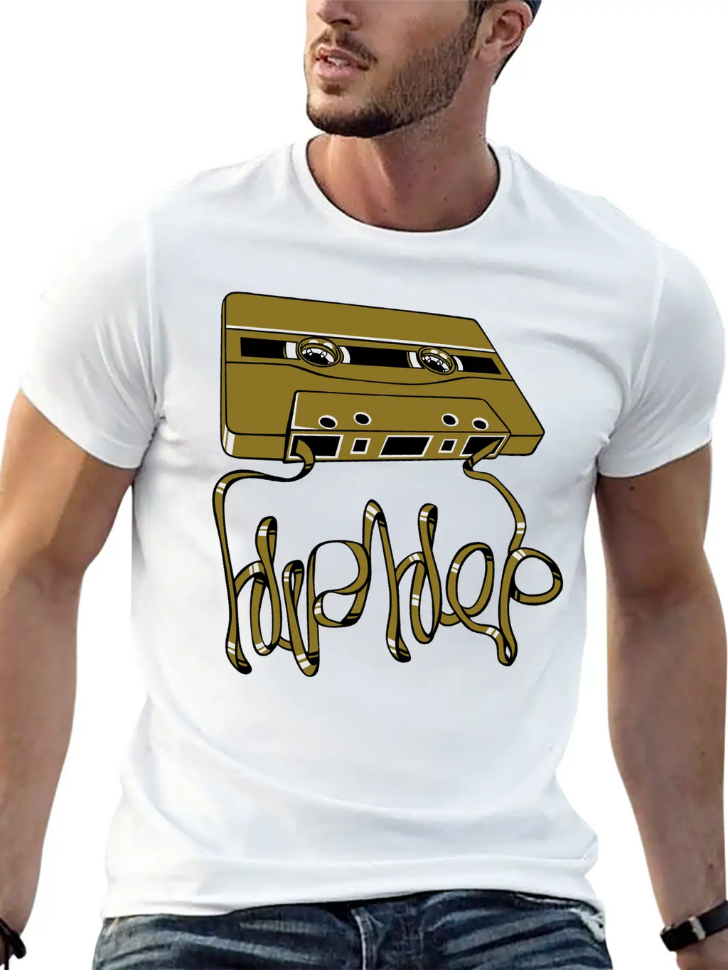 Hip Hop Tape Flex Unisex Short Sleeve Soft Cotton T-Shirt – Casual Everyday Wear