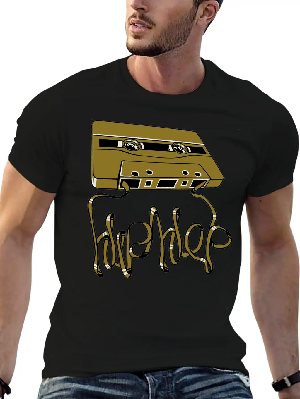 Hip Hop Tape Flex Unisex Short Sleeve Soft Cotton T-Shirt – Casual Everyday Wear