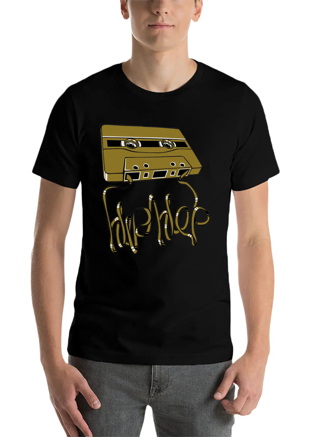 Hip Hop Tape Flex Unisex Short Sleeve Soft Cotton T-Shirt – Casual Everyday Wear