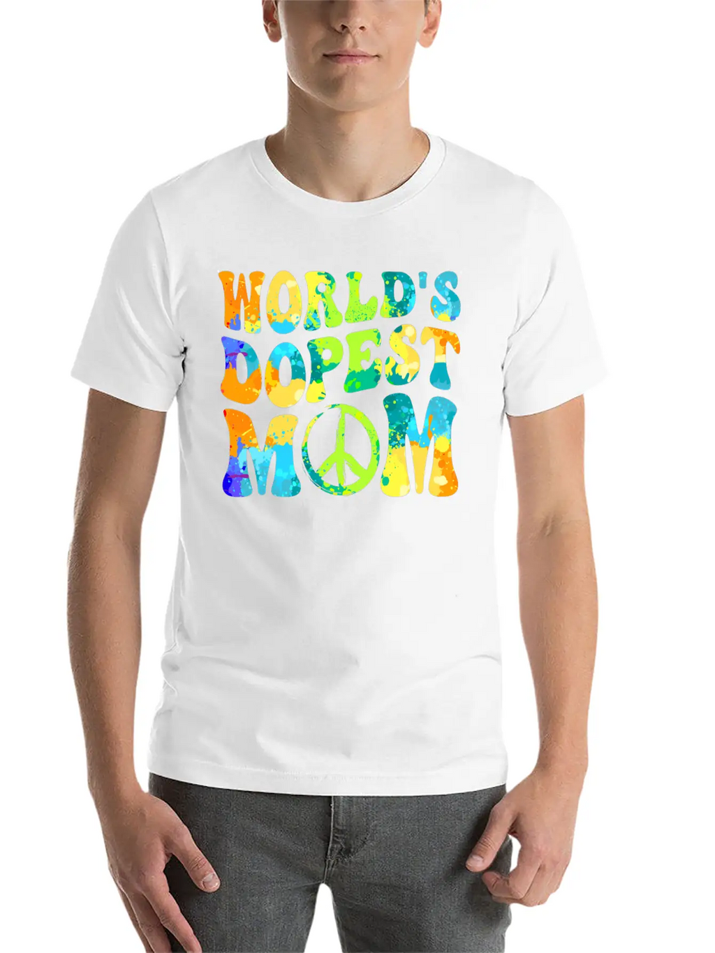 Hippie Mom Tie Dye Peace Breathable Soft Cotton T-Shirt – Timeless Casual Look