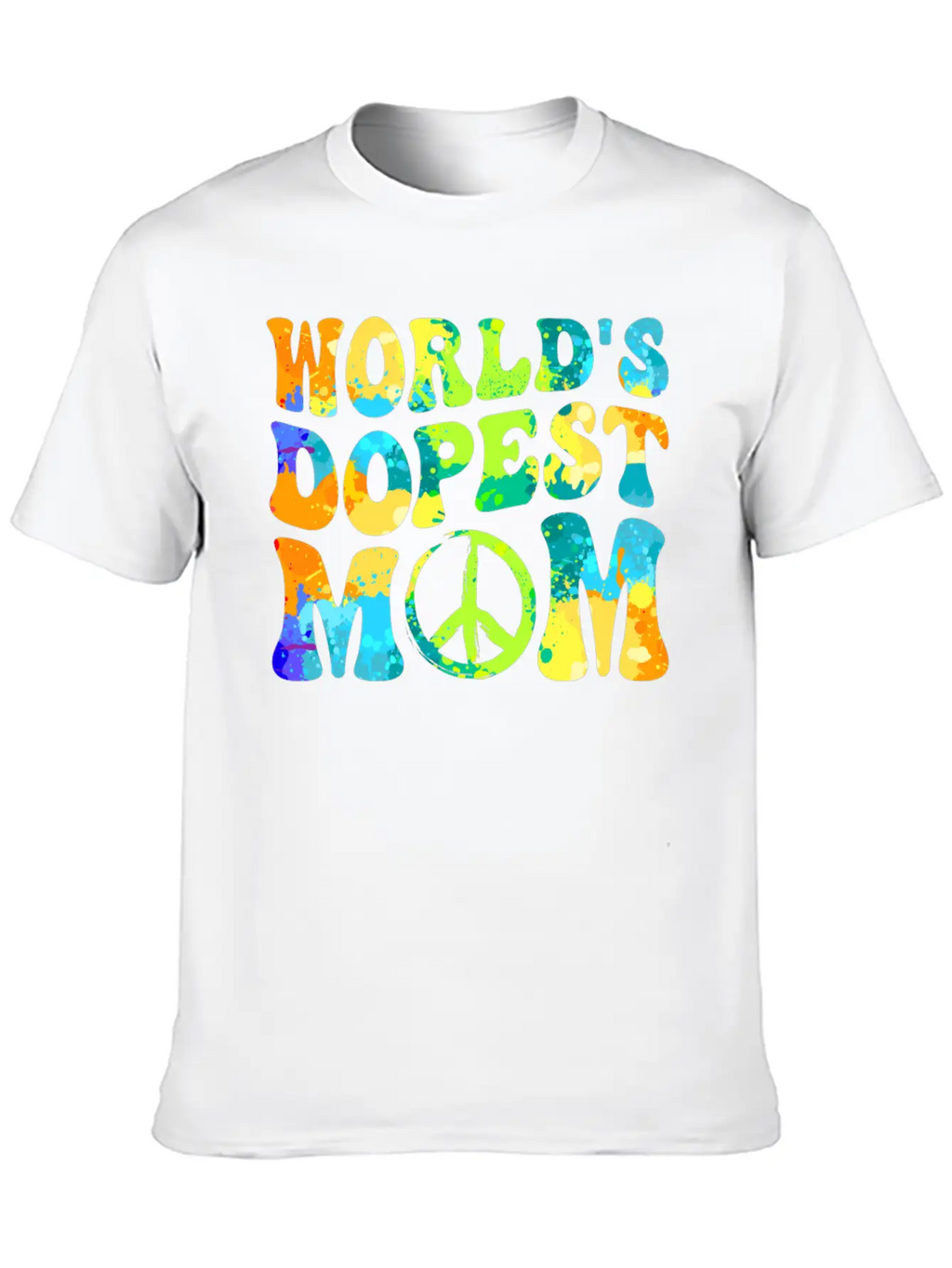 Hippie Mom Tie Dye Peace Breathable Soft Cotton T-Shirt – Timeless Casual Look