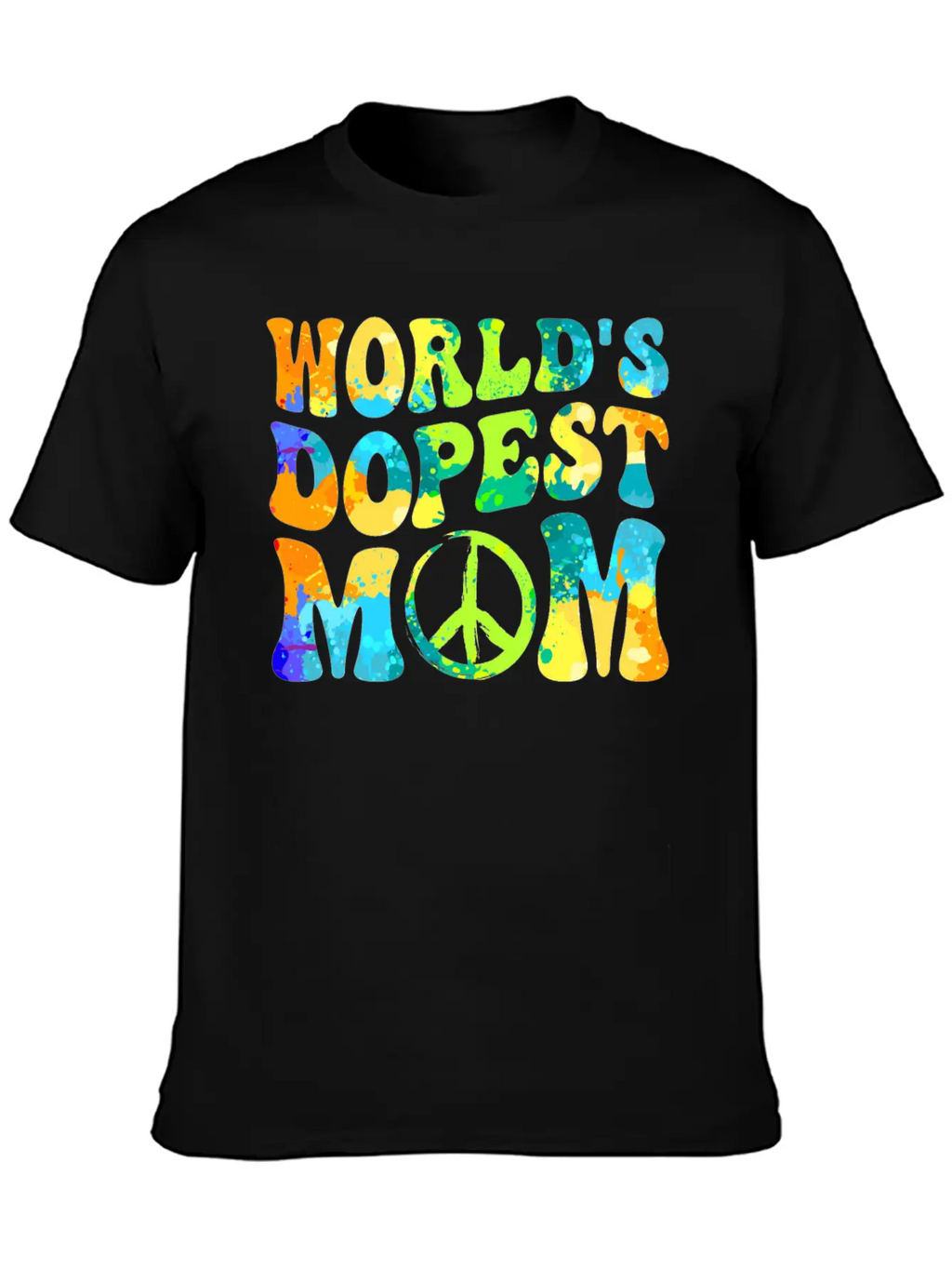 Hippie Mom Tie Dye Peace Breathable Soft Cotton T-Shirt – Timeless Casual Look