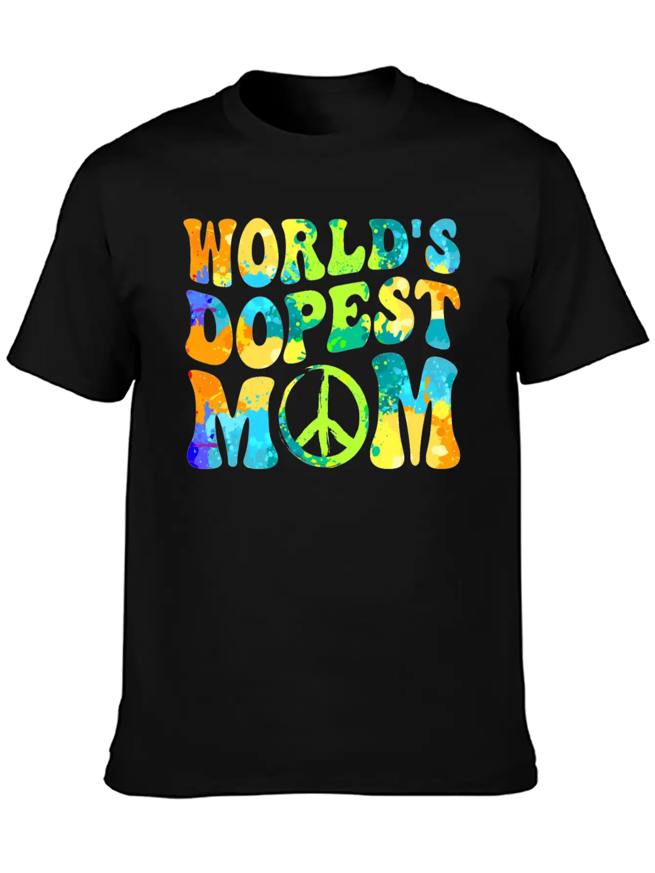 Hippie Mom Tie Dye Peace Breathable Soft Cotton T-Shirt – Timeless Casual Look