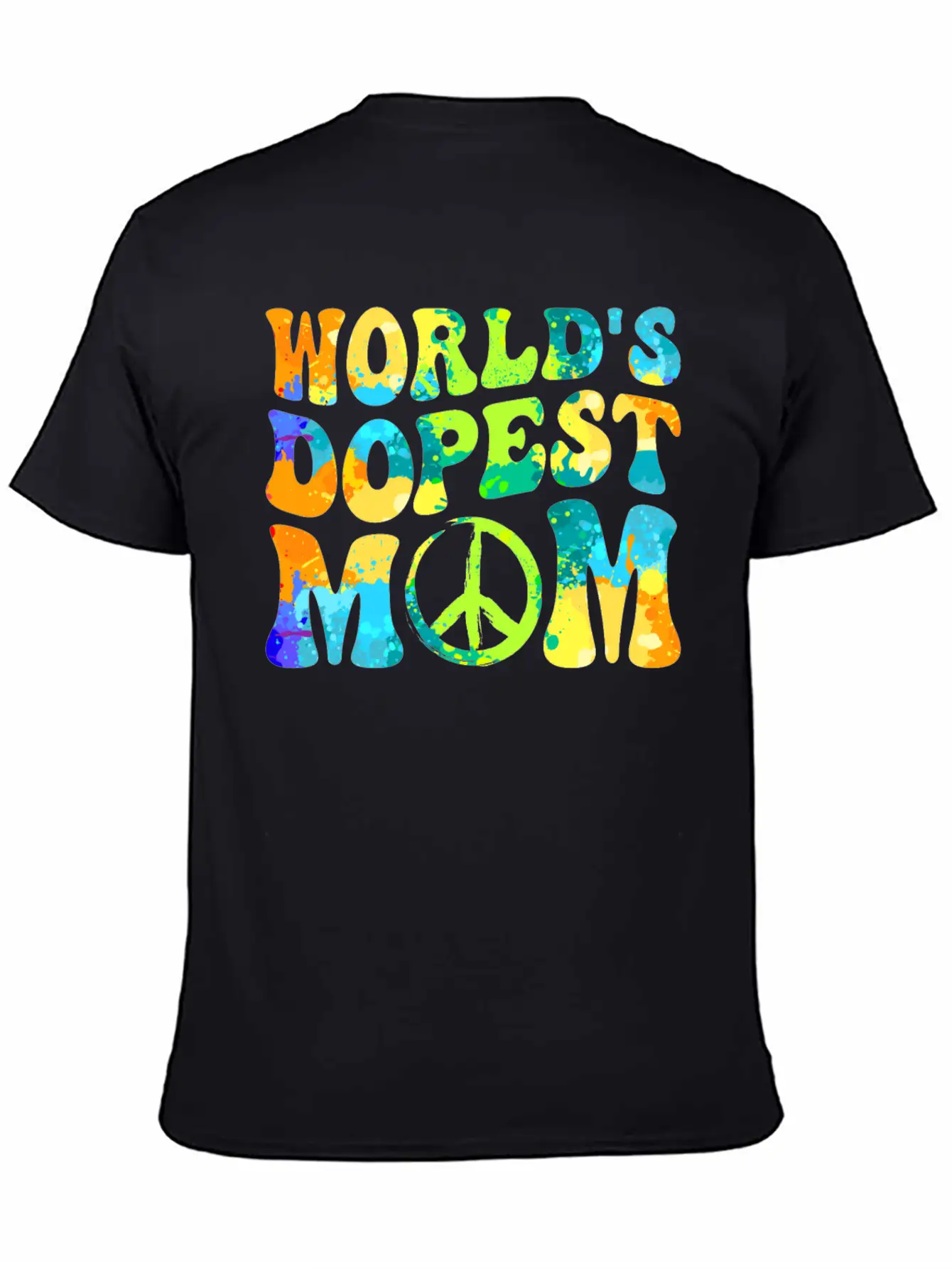 Hippie Mom Tie Dye Peace Breathable Soft Cotton T-Shirt – Timeless Casual Look