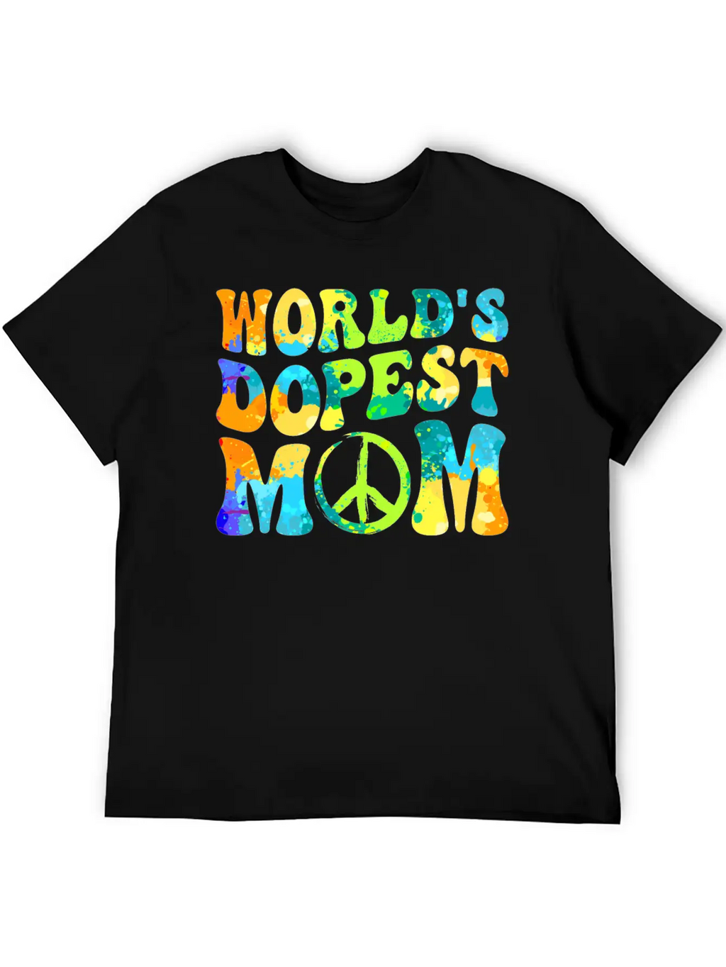 Hippie Mom Tie Dye Peace Breathable Soft Cotton T-Shirt – Timeless Casual Look