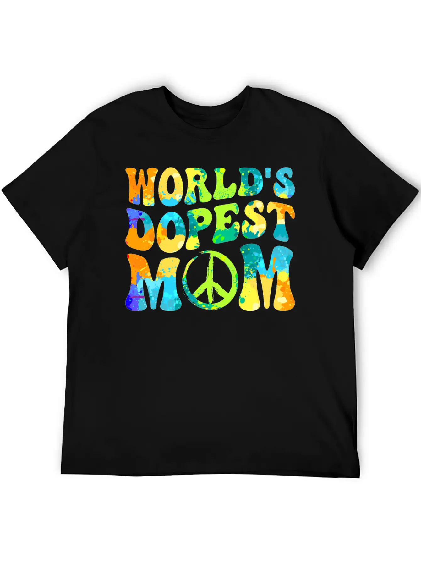 Hippie Mom Tie Dye Peace Breathable Soft Cotton T-Shirt – Timeless Casual Look