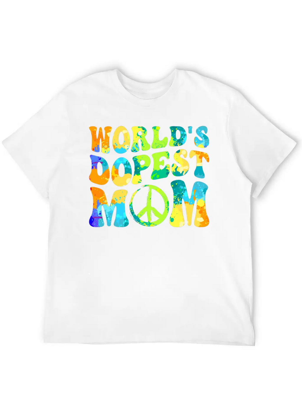 Hippie Mom Tie Dye Peace Breathable Soft Cotton T-Shirt – Timeless Casual Look