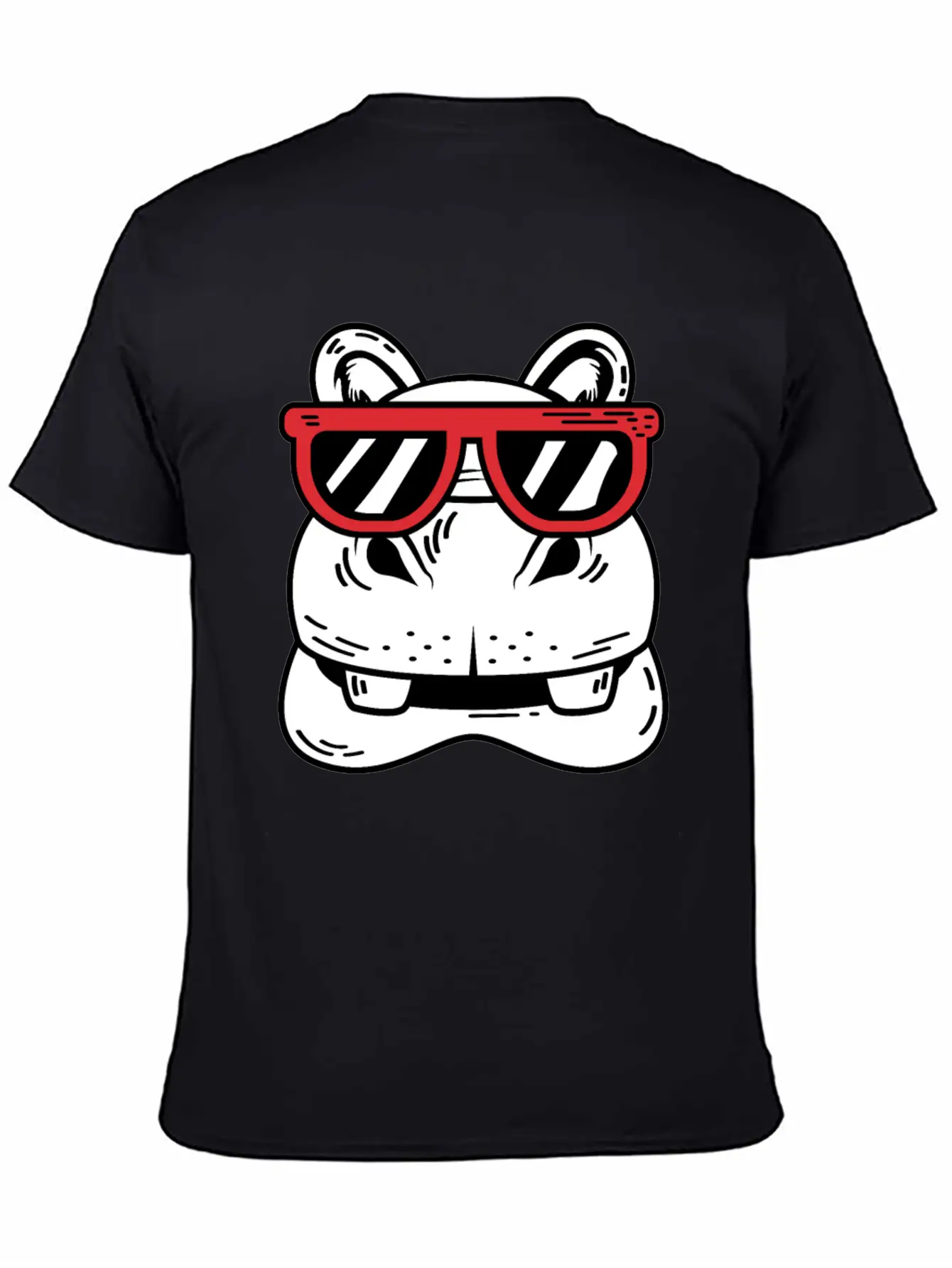 Hippo With Sunglasses Cool Person Gift Unisex Casual T-Shirt – Clean Design For Daily Comfort