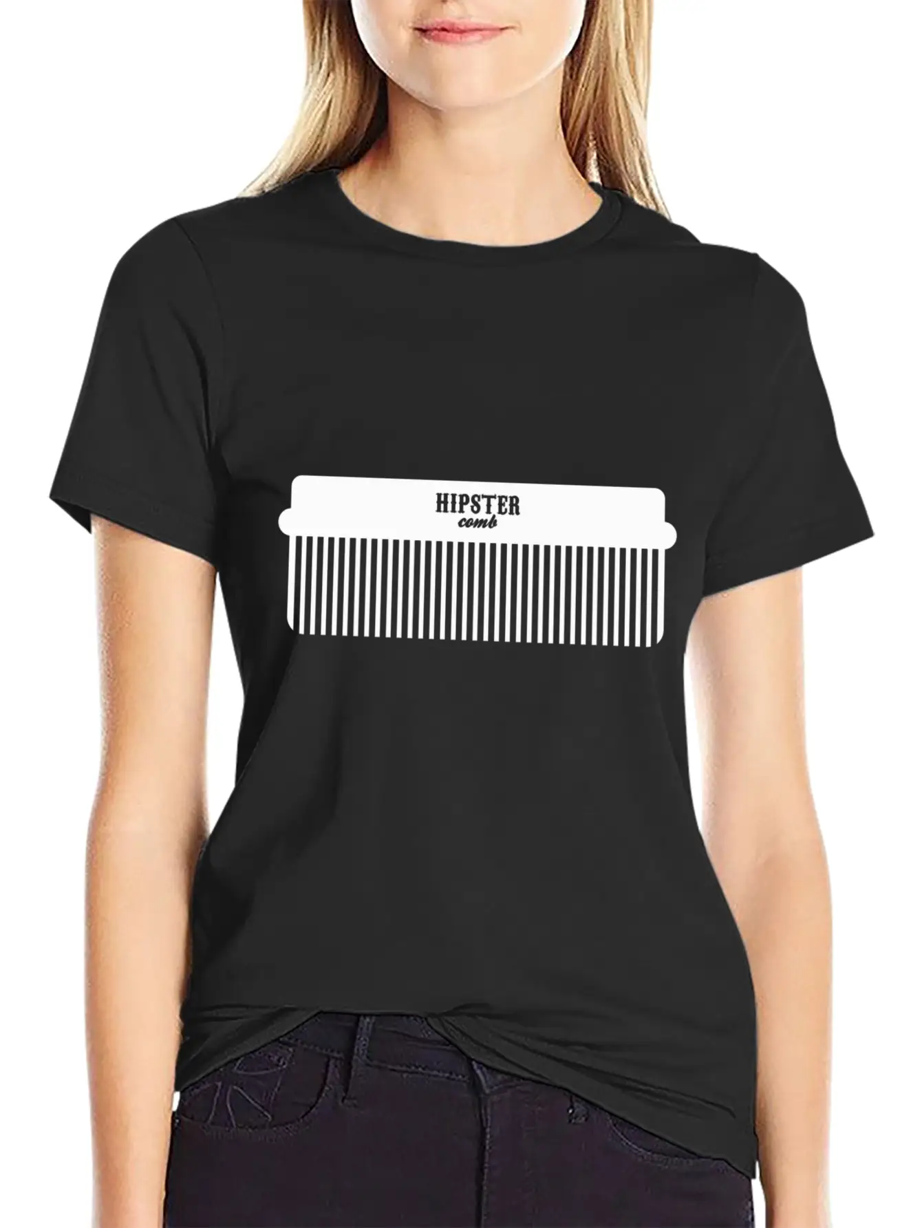 Hipster Comb Casual Graphic T-Shirt – Simple And Comfortable Daily Wear