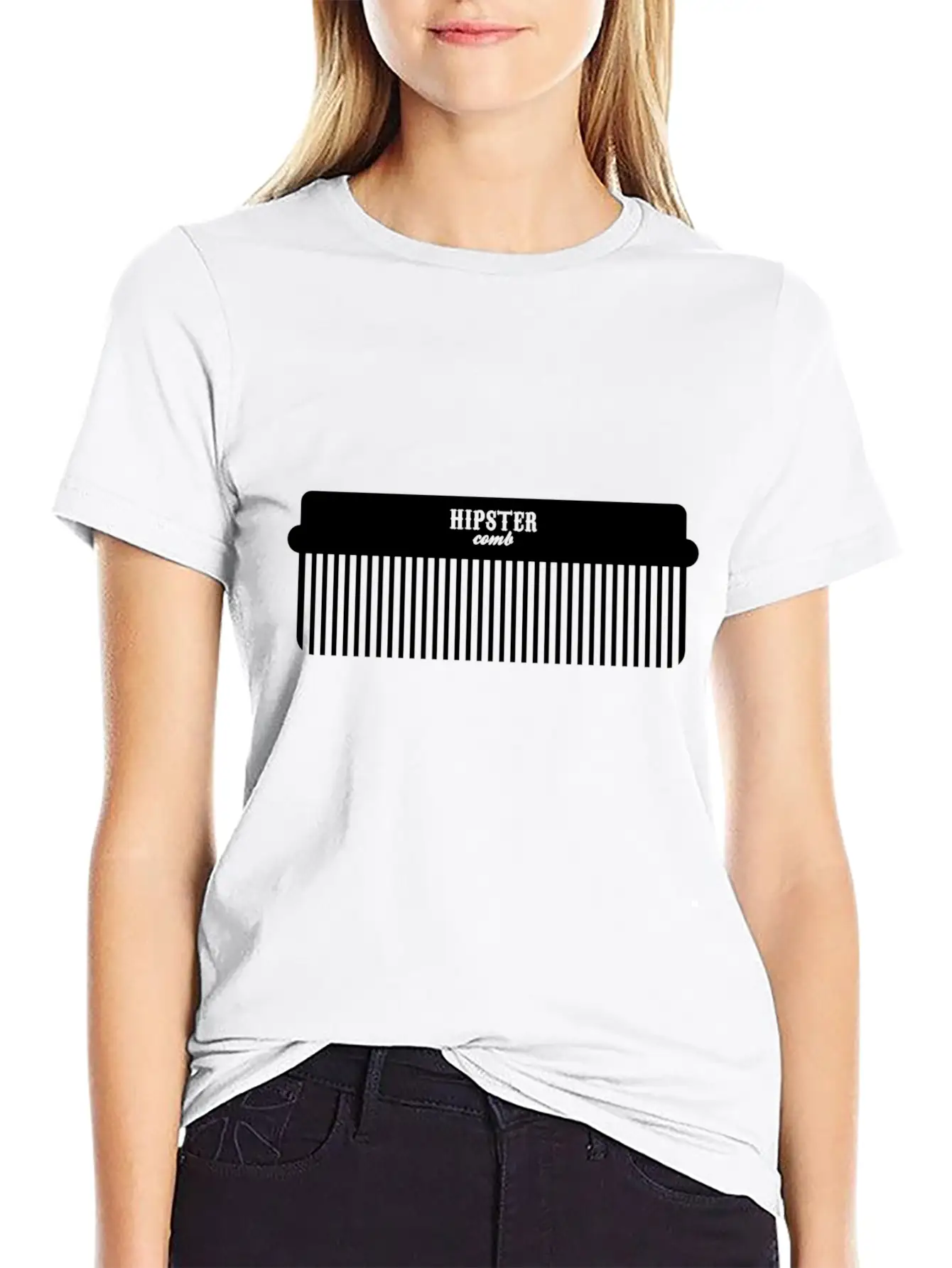 Hipster Comb Casual Graphic T-Shirt – Simple And Comfortable Daily Wear