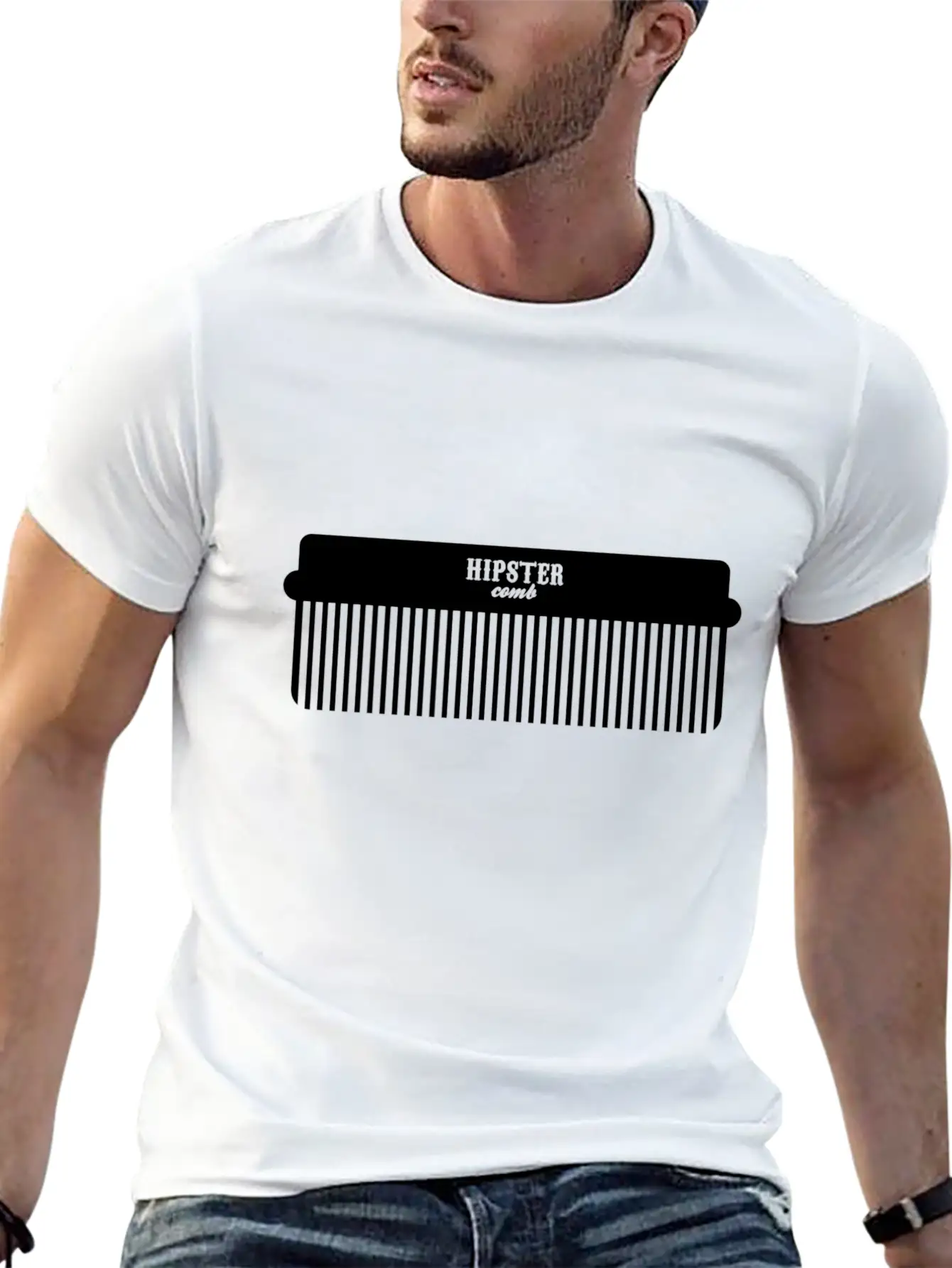 Hipster Comb Casual Graphic T-Shirt – Simple And Comfortable Daily Wear