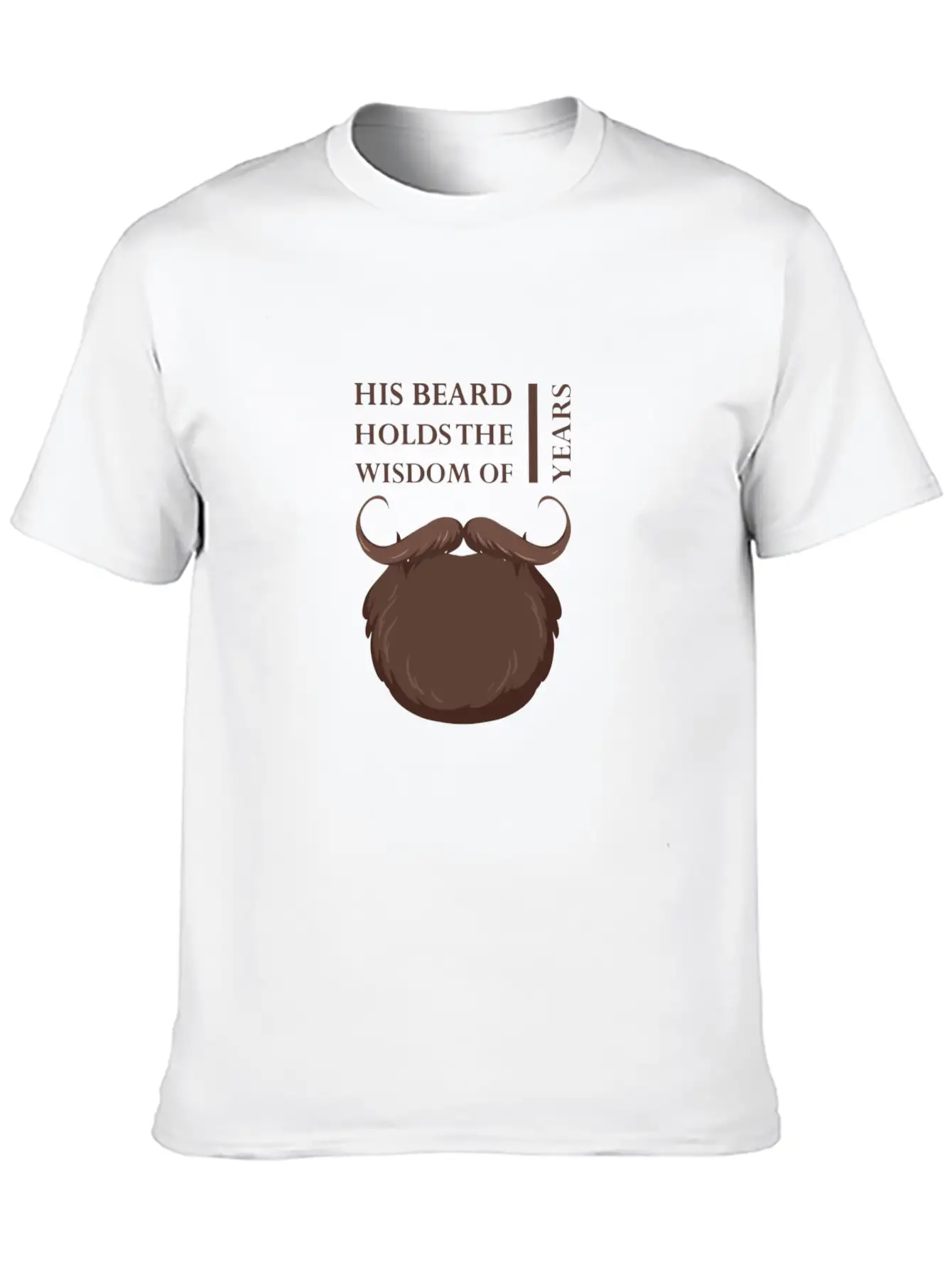 His Beard Holds The Wisdom Of Years Casual Graphic T-Shirt – Simple And Comfortable Daily Wear