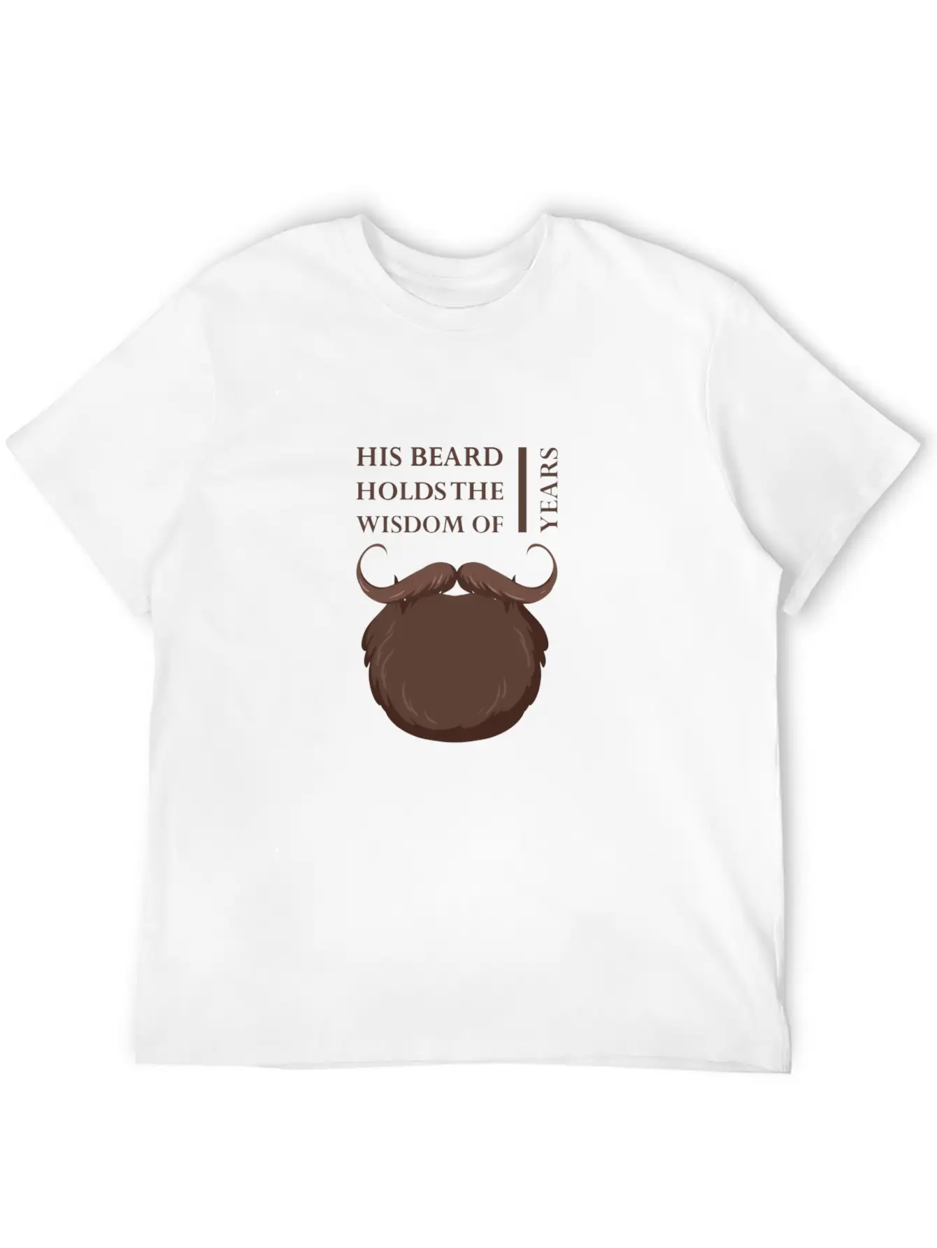 His Beard Holds The Wisdom Of Years Casual Graphic T-Shirt – Simple And Comfortable Daily Wear