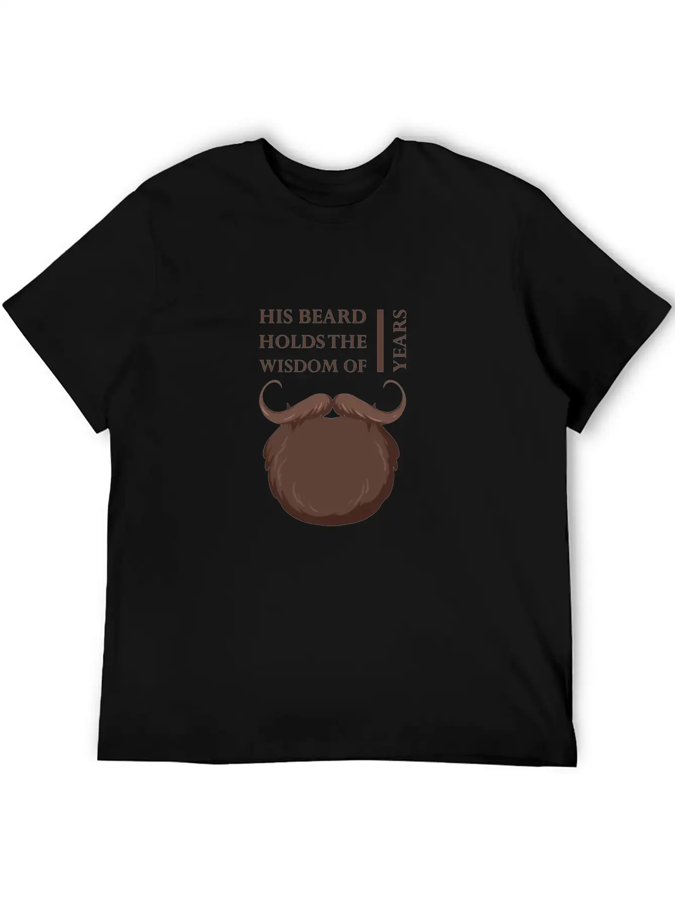 His Beard Holds The Wisdom Of Years Casual Graphic T-Shirt – Simple And Comfortable Daily Wear