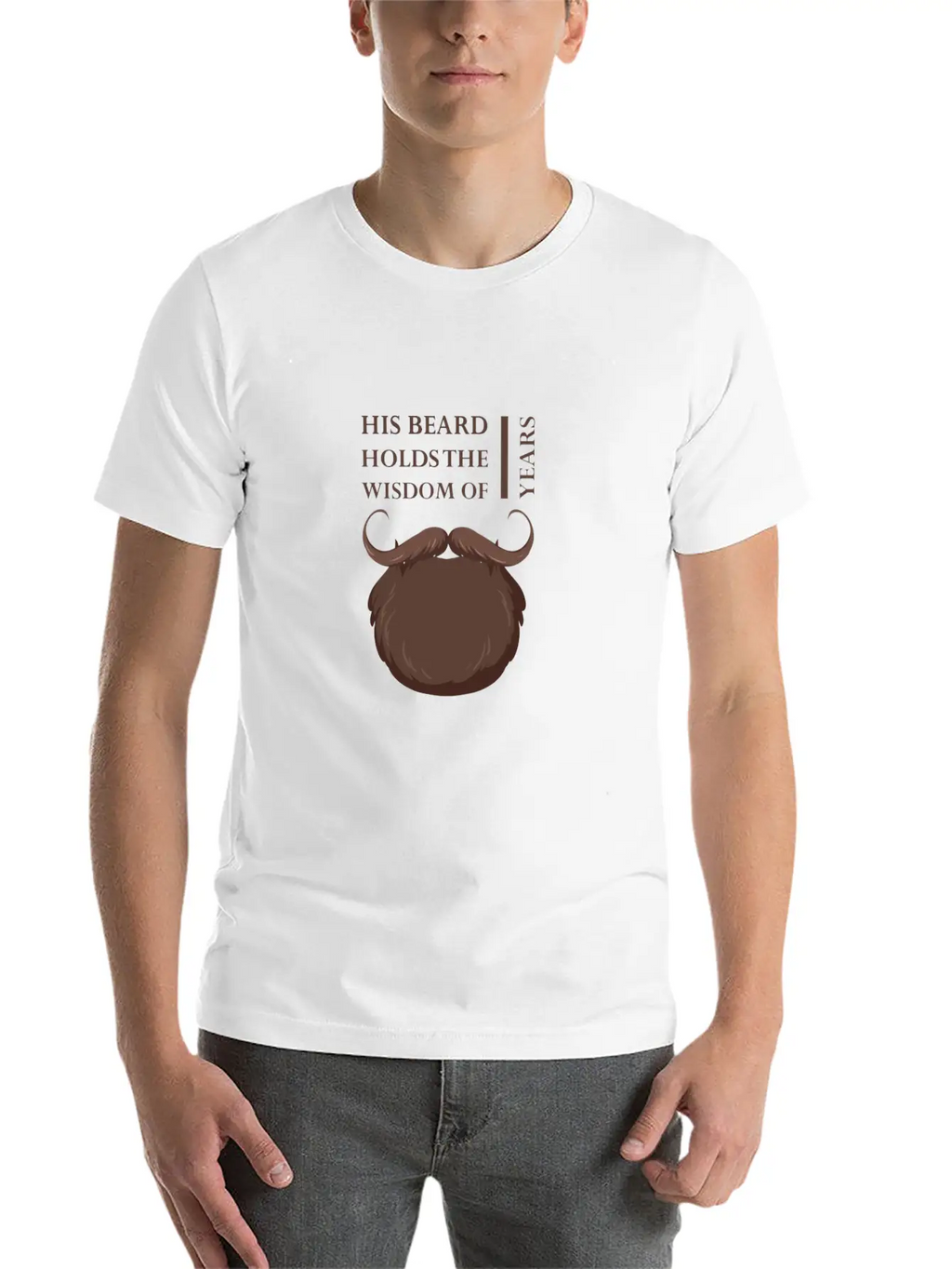 His Beard Holds The Wisdom Of Years Casual Graphic T-Shirt – Simple And Comfortable Daily Wear