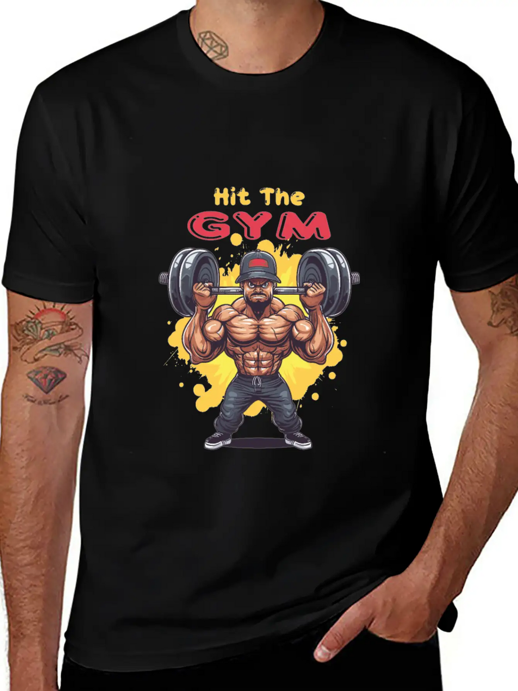 Hit The Gym Classic Fit Graphic Tee For Daily Comfort – Unisex Cotton Shirt