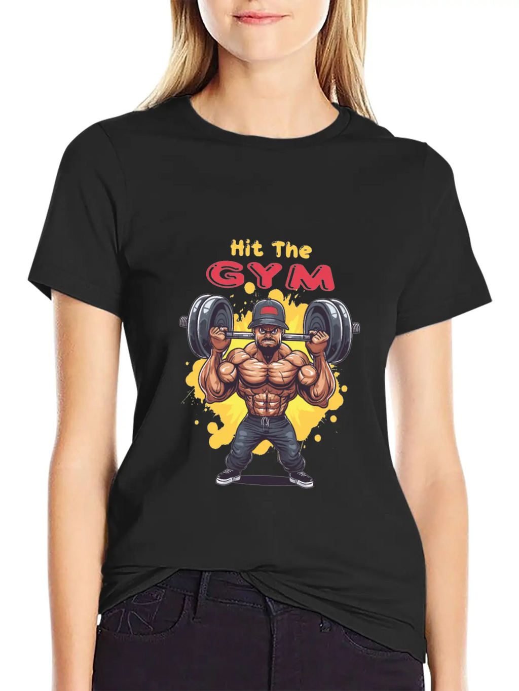Hit The Gym Classic Fit Graphic Tee For Daily Comfort – Unisex Cotton Shirt