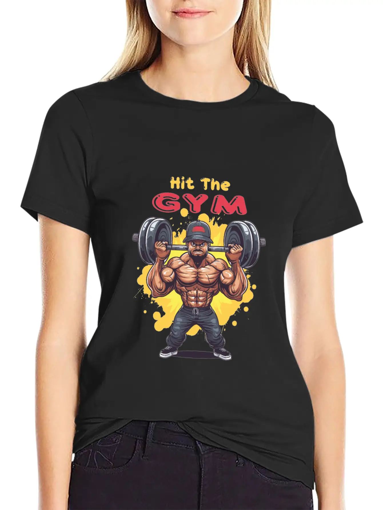 Hit The Gym Classic Fit Graphic Tee For Daily Comfort – Unisex Cotton Shirt