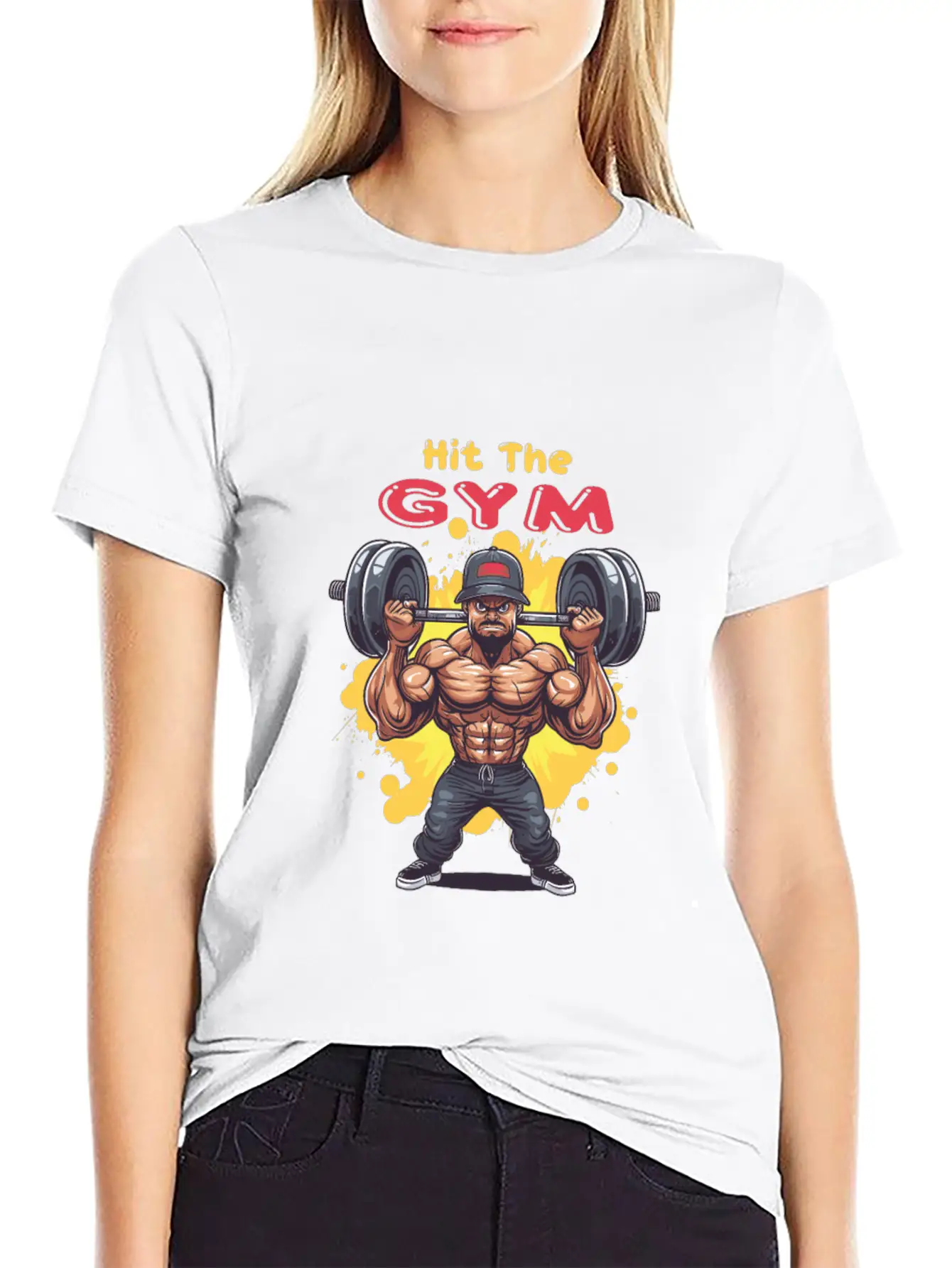 Hit The Gym Classic Fit Graphic Tee For Daily Comfort – Unisex Cotton Shirt