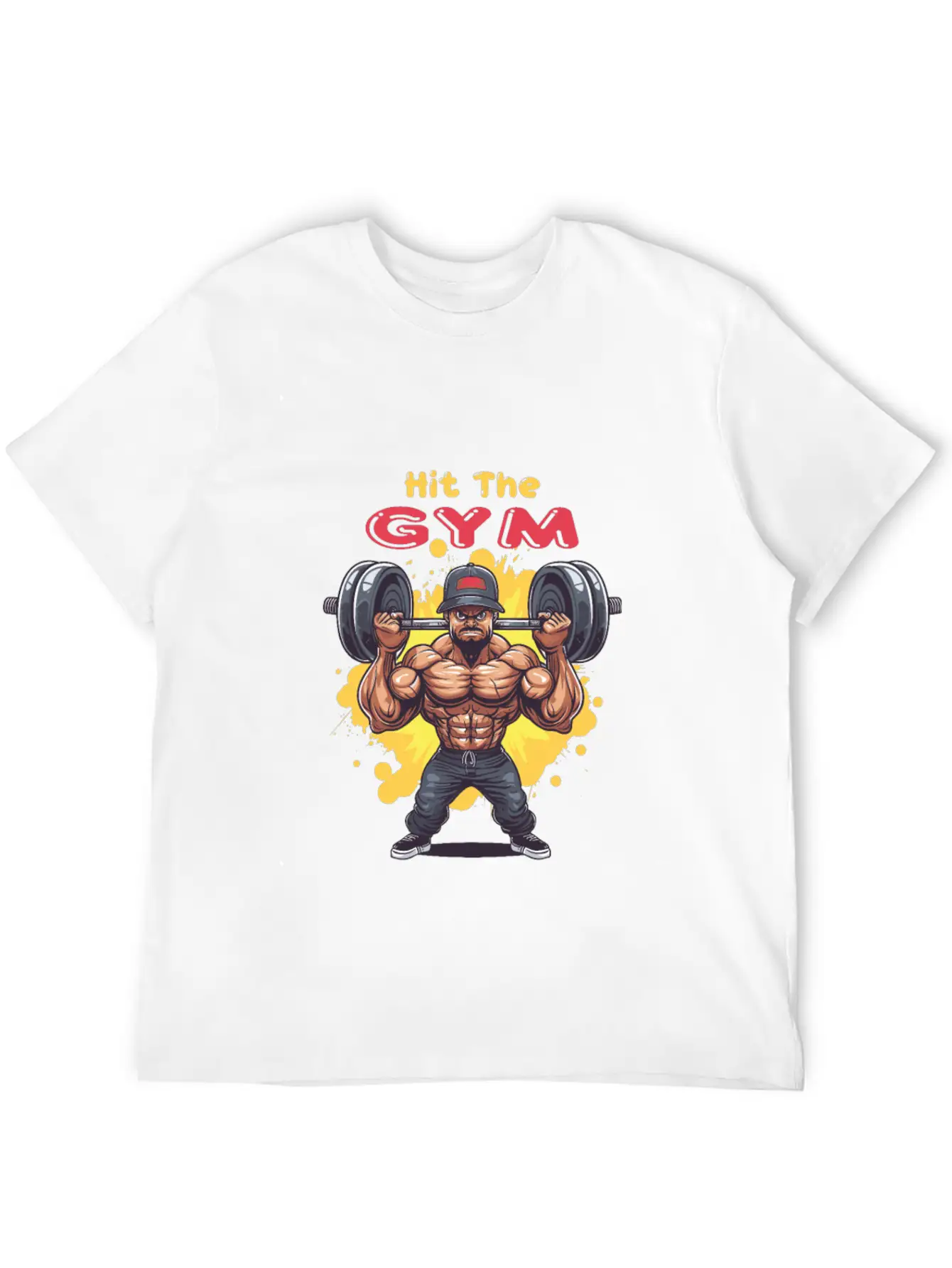 Hit The Gym Classic Fit Graphic Tee For Daily Comfort – Unisex Cotton Shirt