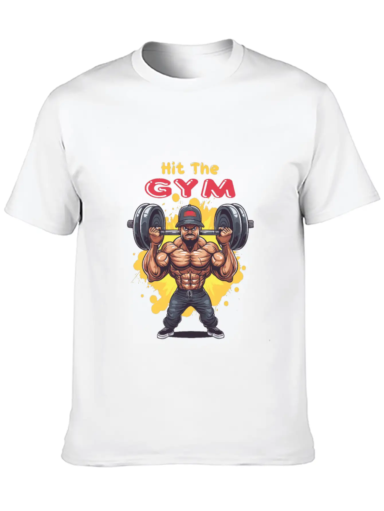 Hit The Gym Classic Fit Graphic Tee For Daily Comfort – Unisex Cotton Shirt