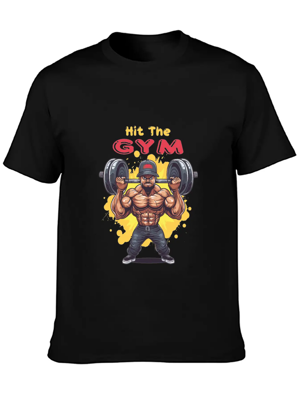 Hit The Gym Classic Fit Graphic Tee For Daily Comfort – Unisex Cotton Shirt