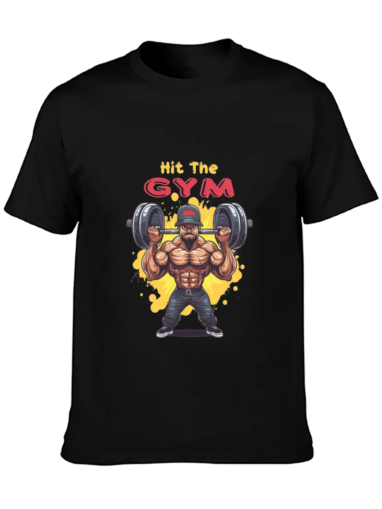 Hit The Gym Classic Fit Graphic Tee For Daily Comfort – Unisex Cotton Shirt