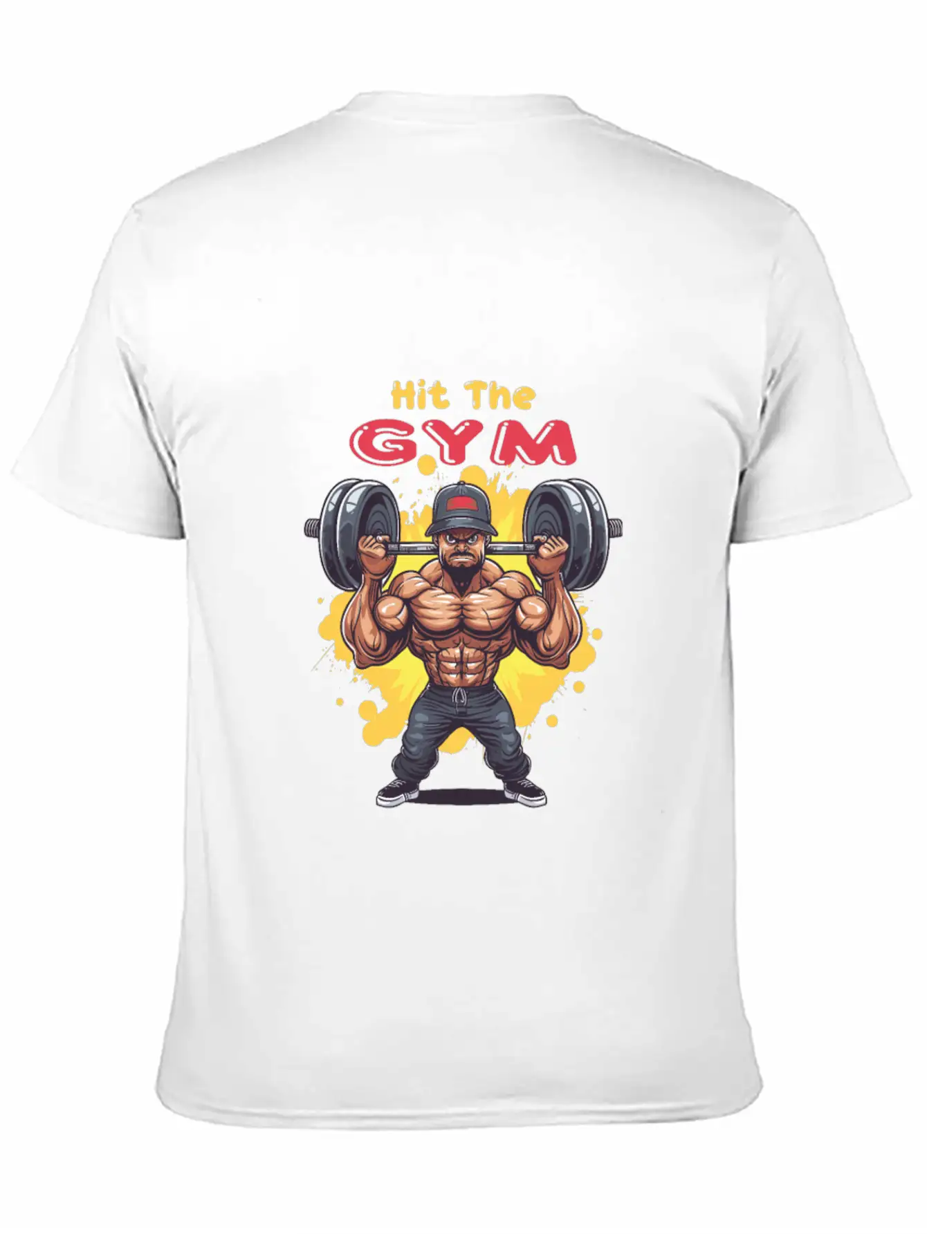 Hit The Gym Classic Fit Graphic Tee For Daily Comfort – Unisex Cotton Shirt