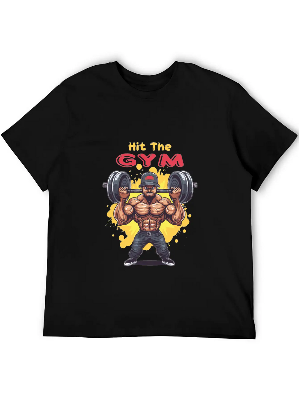 Hit The Gym Classic Fit Graphic Tee For Daily Comfort – Unisex Cotton Shirt