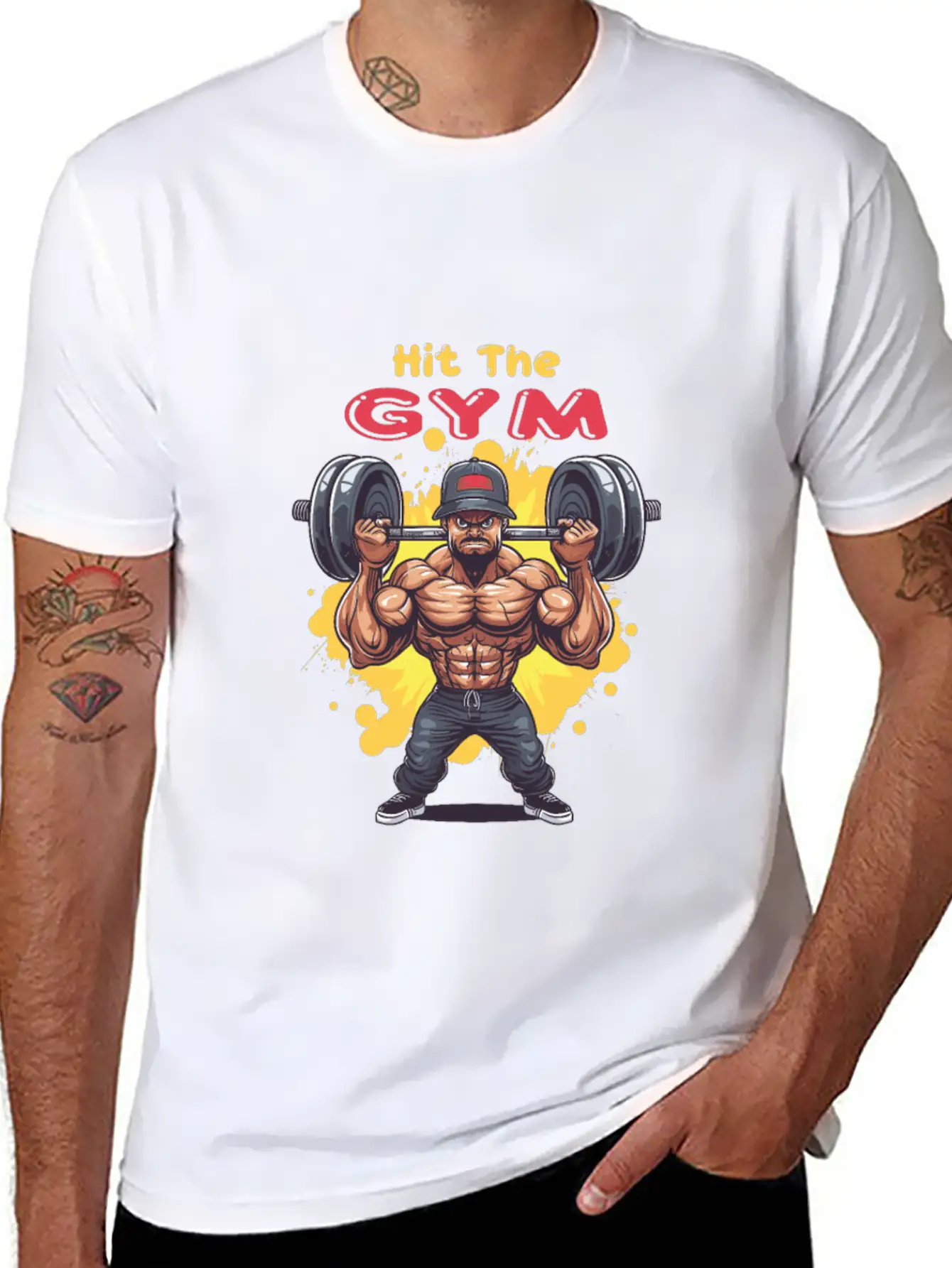 Hit The Gym Classic Fit Graphic Tee For Daily Comfort – Unisex Cotton Shirt