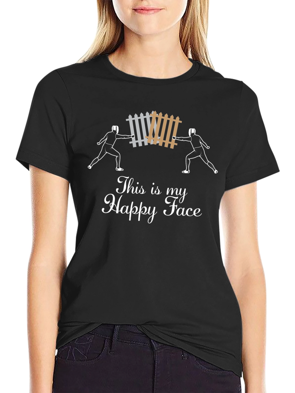 Funny Fencing T-Shirt - This is My Happy Face