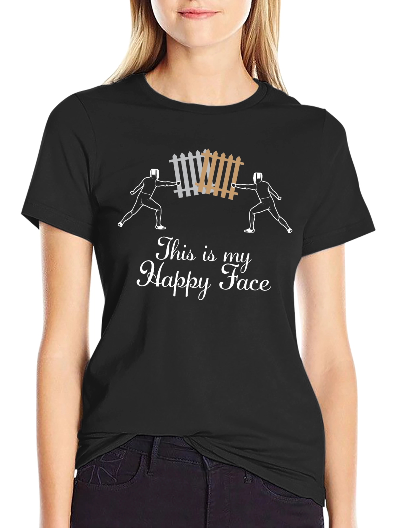 Funny Fencing T-Shirt - This is My Happy Face