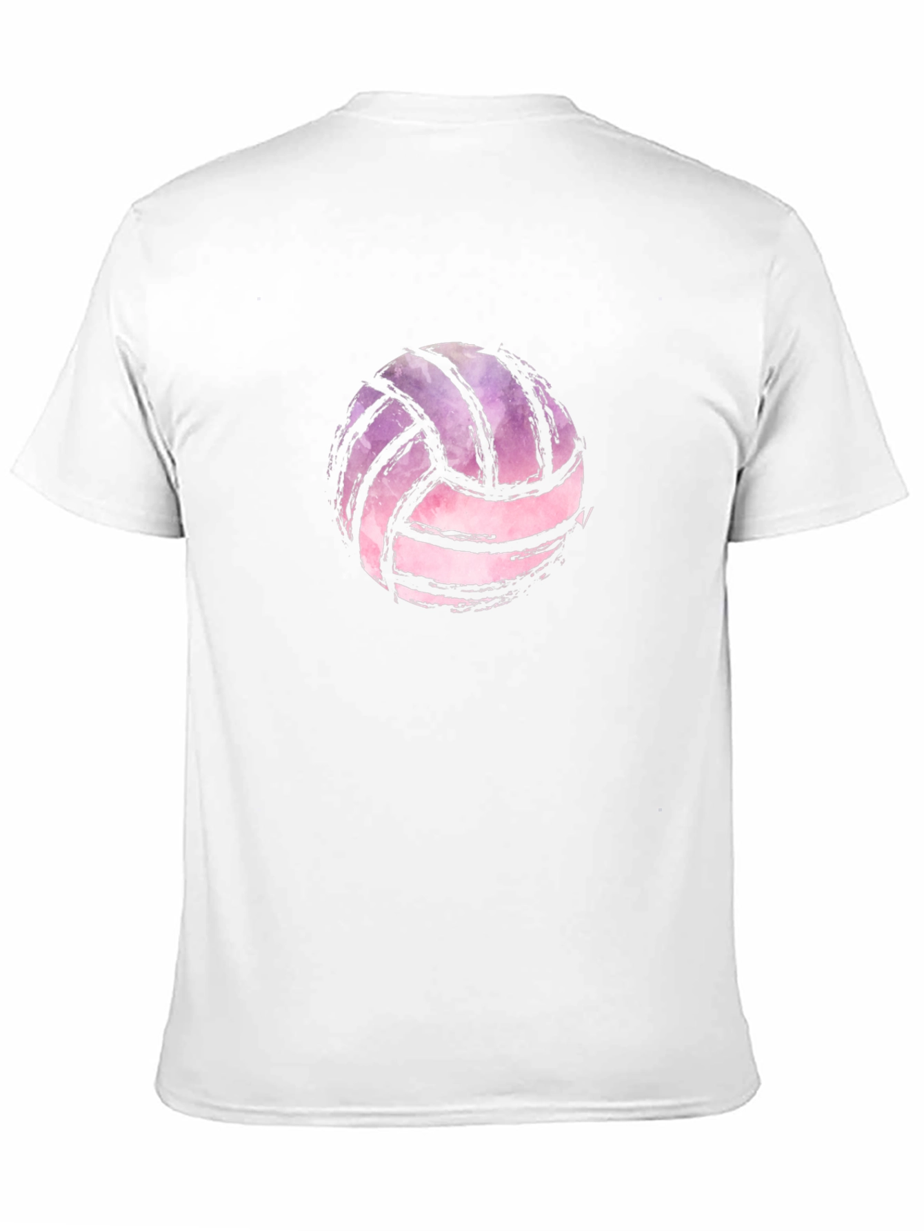 Watercolor Volleyball Graphic Black T-Shirt