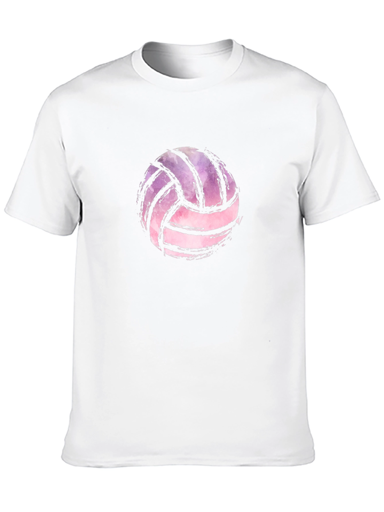 Watercolor Volleyball Graphic Black T-Shirt