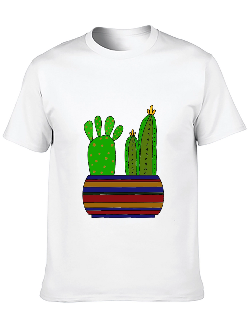 Cactus Graphic Print Black T-Shirt