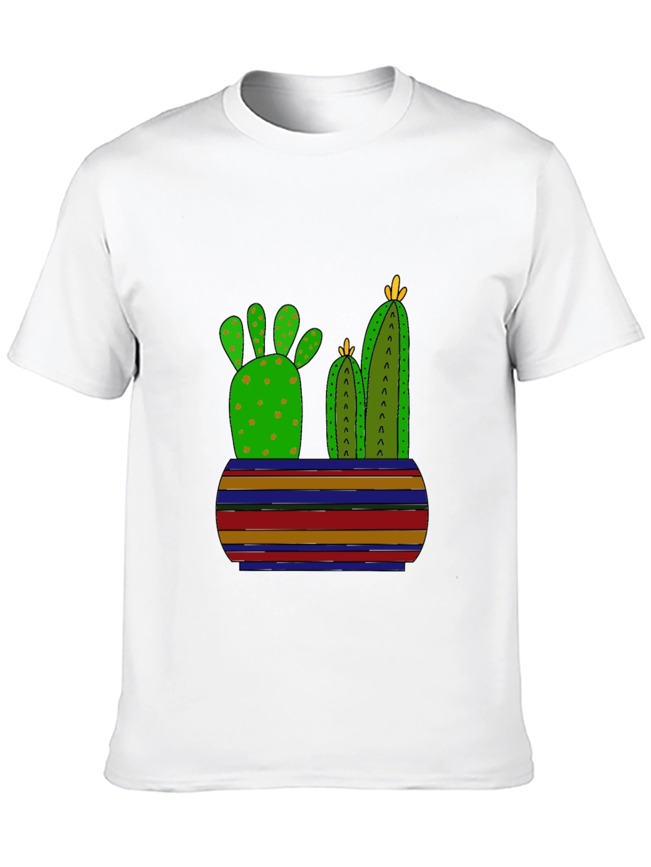 Cactus Graphic Print Black T-Shirt