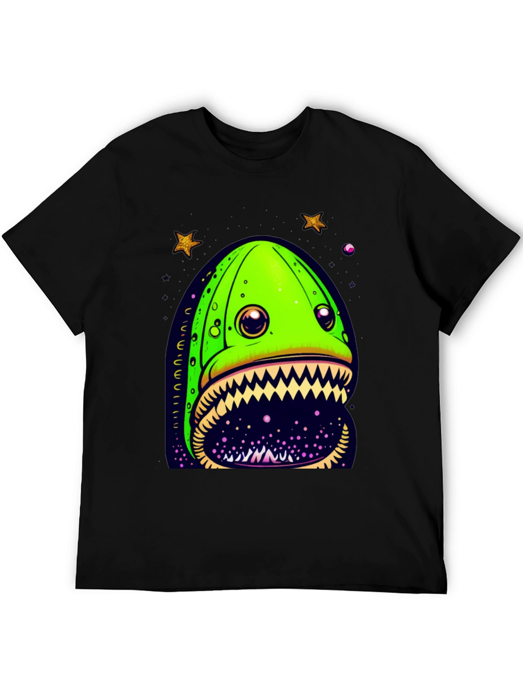 Monster Eel Graphic T-Shirt - Black Cotton Tee