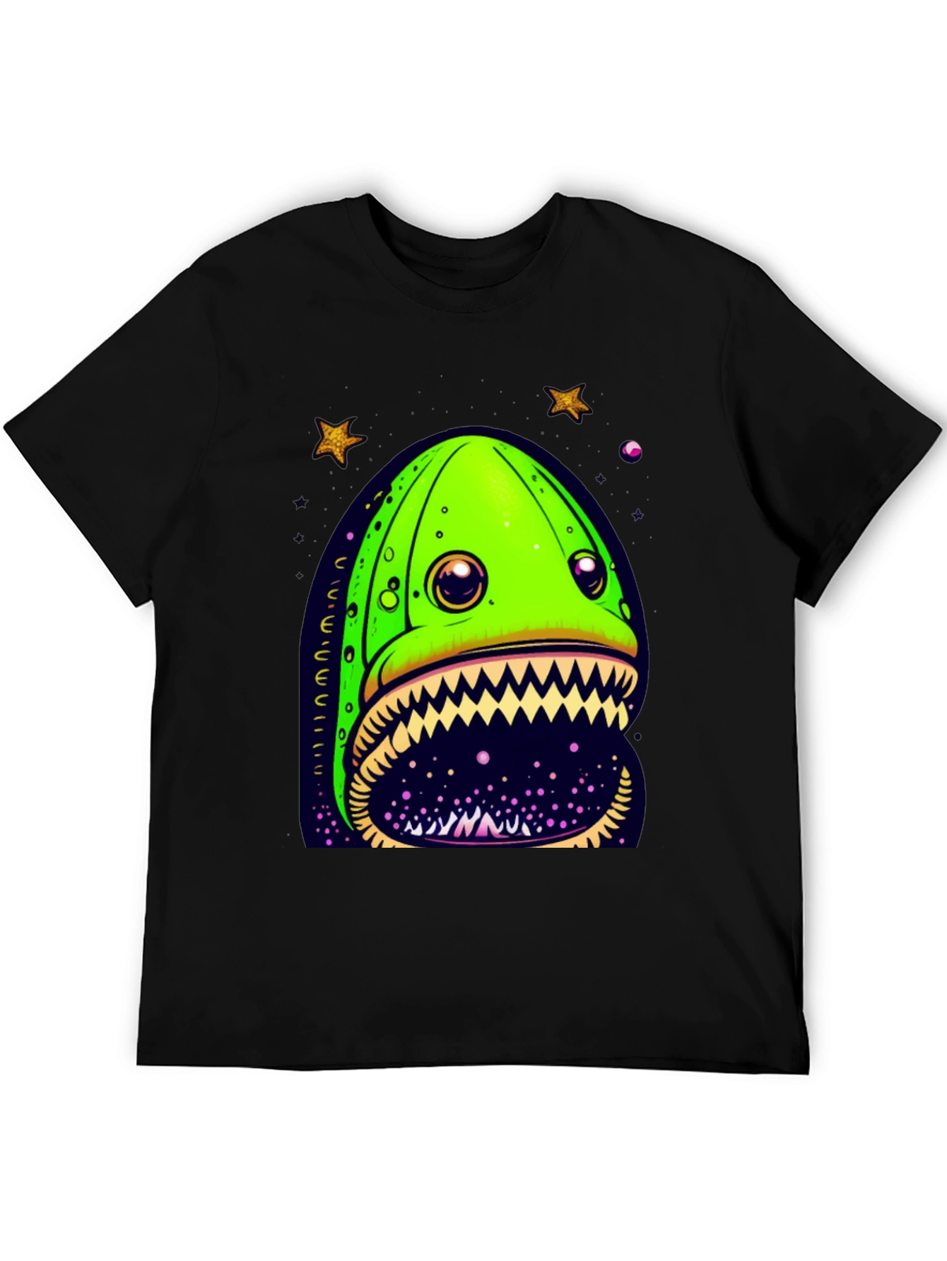Monster Eel Graphic T-Shirt - Black Cotton Tee