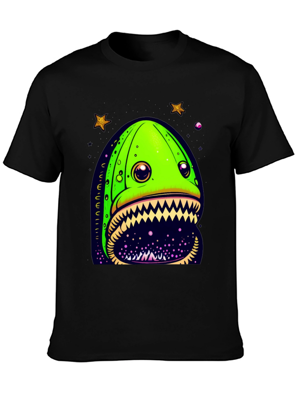 Monster Eel Graphic T-Shirt - Black Cotton Tee