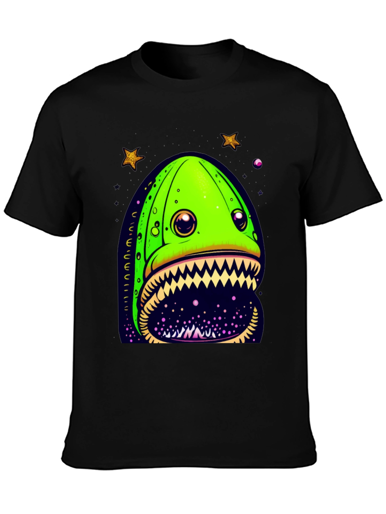 Monster Eel Graphic T-Shirt - Black Cotton Tee